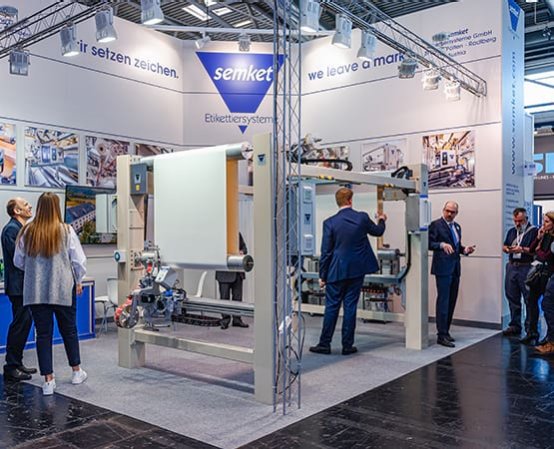 Exhibitors and visitors meet on an exhibit space at ICE Europe