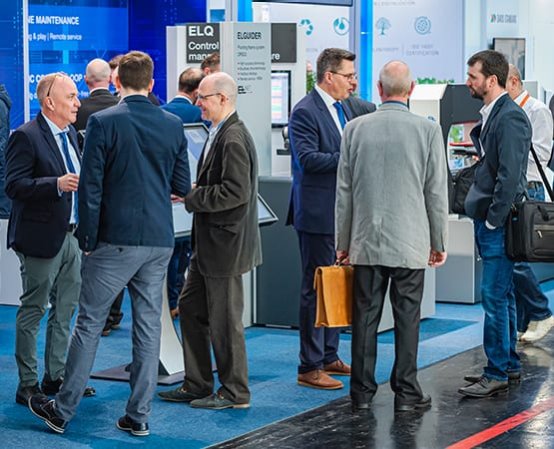 Exhibitors and visitors meet on an exhibit space at ICE Europe